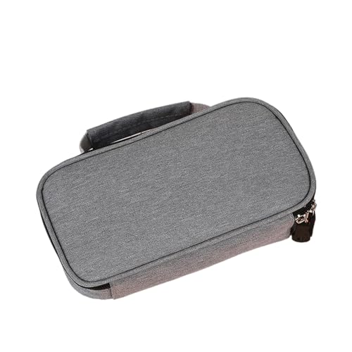 LLaviD Mäpchen Großkapazität Double Canvas Pen Case Einfache Multifunktionale Schreibwarenfall Student Reißverschluss Pen Fall-grau 02-22 * 11,5 * 5 cm von LLaviD