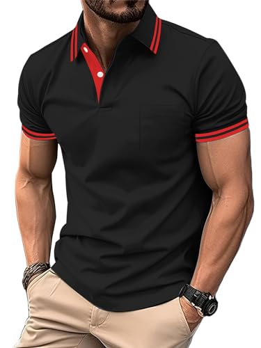 LLdress Herren Kurzarm Poloshirt Atmungsaktiv Schnelltrocknend Tshirt Freizeit Sport Sommer Poloshirts Männer Knopfleiste Polohemd LLdress Herren Kurzarm Poloshirt Atmungsaktiv Schnelltrocknend Tshirt Freizeit Sport Sommer Poloshirts Männer Knopfleiste Polohemd von LLdress