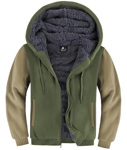 LLdress Sweatjacke Herren Winter Hoodie Warmer Kapuzenjacke Fleece Gefüttert Kapuzenpullover Winterjacke mit Taschen von LLdress
