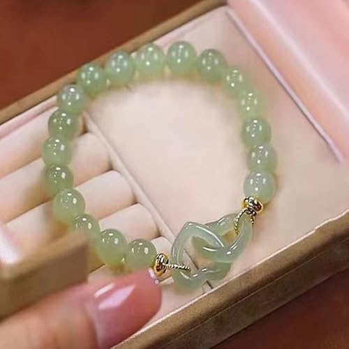 Lucky Feng Shui Armband, natürliche Jade, Hetian Jade, Fassperlen, Nephrit, Jade Armband mit Sicherheitsknopf, ineinandergreifendes Hetian Jade Armband, Damen Design, Friedensschnalle, Jade Armband (1 Lucky Feng Shui Armband, natürliche Jade, Hetian Jade, Fassperlen, Nephrit, Jade Armband mit Sicherheitsknopf, ineinandergreifendes Hetian Jade Armband, Damen Design, Friedensschnalle, Jade Armband (1 von LMCIEZR