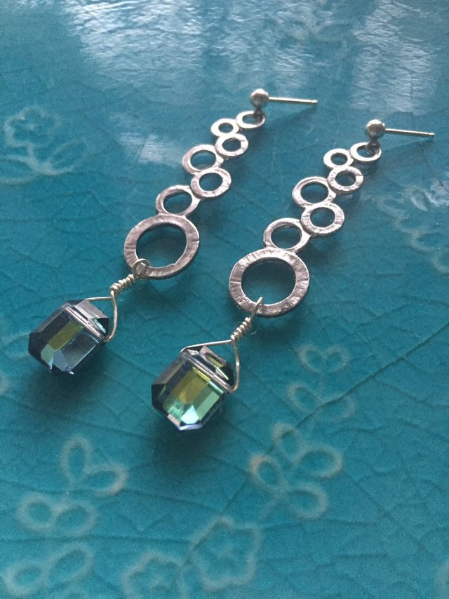 Vintage Kristall Blase Ohrringe von LMCollection