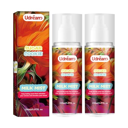 2 Pack Bodyspray Mist mit Milchkeksduft für Damen, Mini Körpernebel mit mit Glycerin, Pflegender Körper Spray, 150ml 2 Pack Bodyspray Mist mit Milchkeksduft für Damen, Mini Körpernebel mit mit Glycerin, Pflegender Körper Spray, 150ml von LMDGDS
