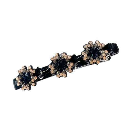 3 stücke Doppelschicht Geflochtene Haarspange Gebrochenes Haar Feste Spange Frauen Haarnadel Koreanische Feste Stirnband Haarnadel Faules Haar-Styling-Zubehör(002) von LMDO