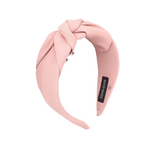 Mode Frauen Stirnband Einfarbig Breite Seite Haarband Zentrum Knoten Casual Turban Erwachsene Kopfbedeckungen Haar Zubehör(PURPLE) von LMDO