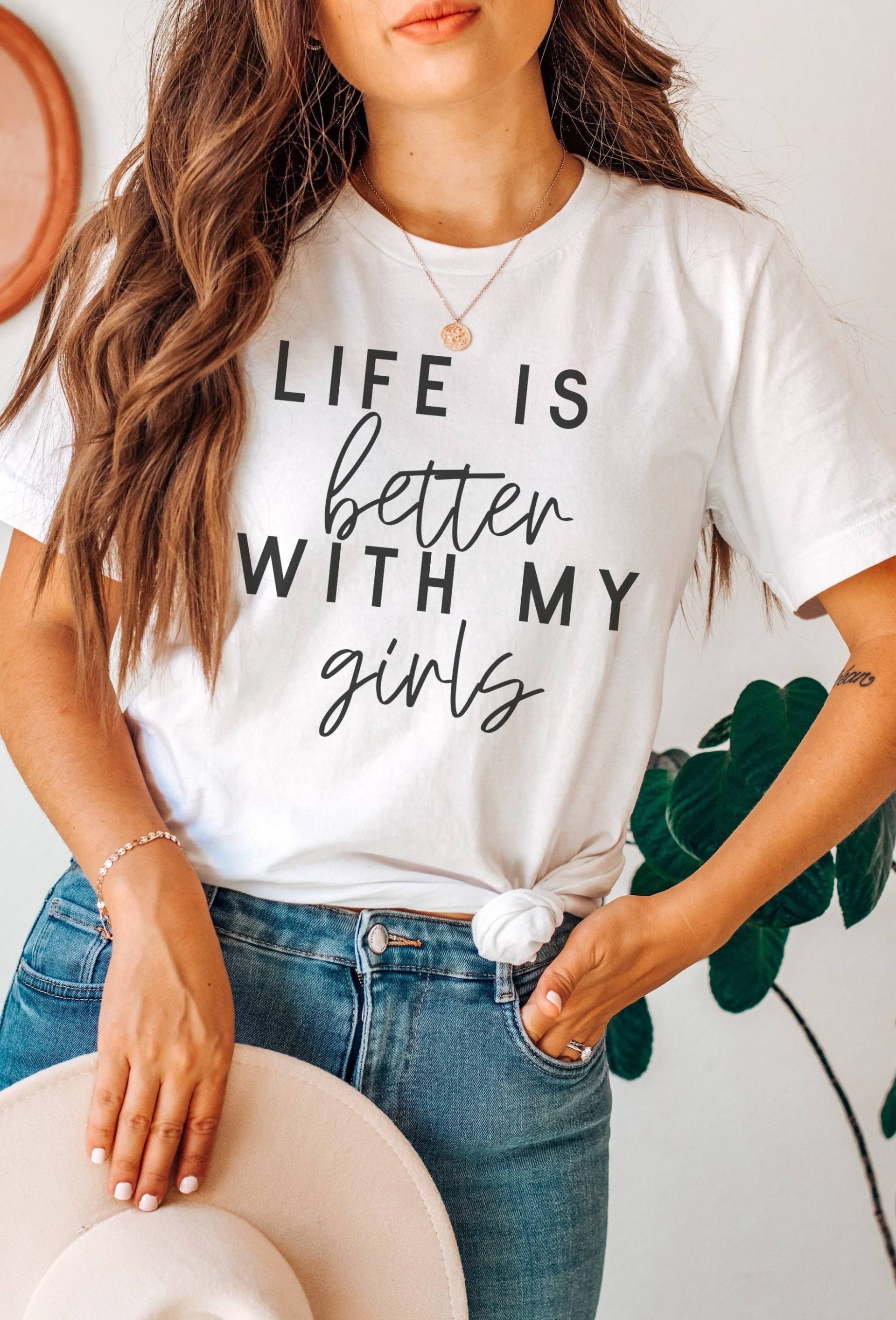 Das Leben Ist Besser Mit Meinem Mädchen-Shirt | Mädchen Mama Shirt|Mädchen Mutter|Mama Der Shirt|Muttertagsgeschenk|Geschenk Für Sie|Mama von LMDandCo