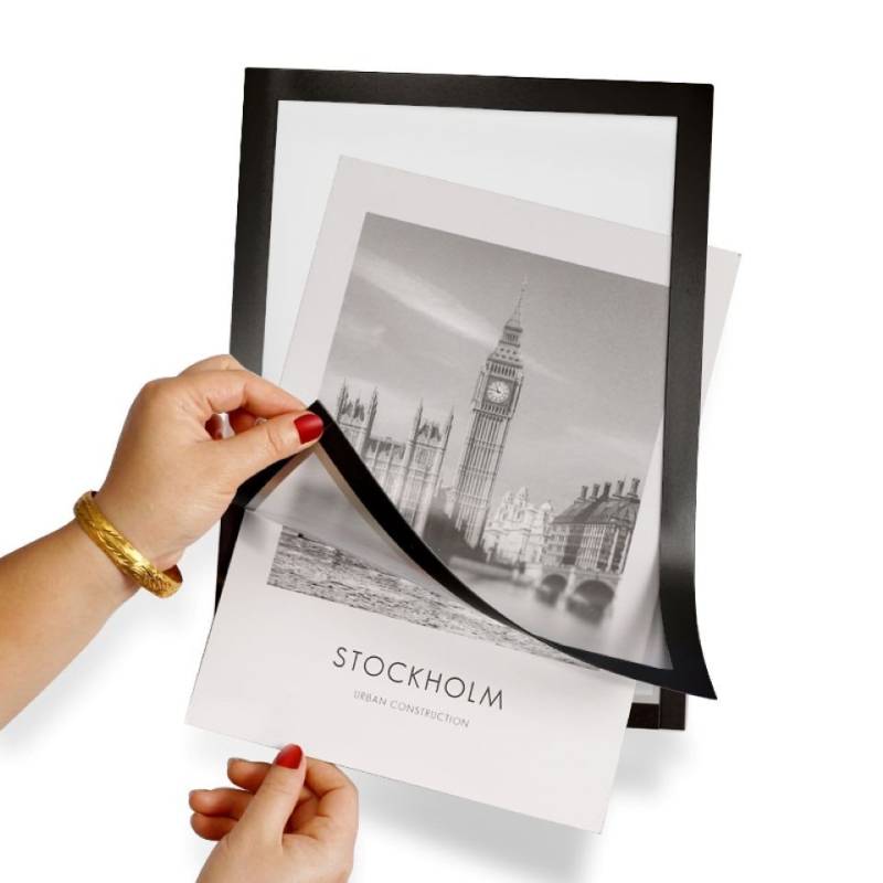 LMG Germany Dokumententasche Magnetrahmen, DIN A4, gerundete Ecken, Nicht permanent selbstklebend, Nicht permanent selbstklebend, flexibel, Magnetverschluss, A4 von LMG Germany