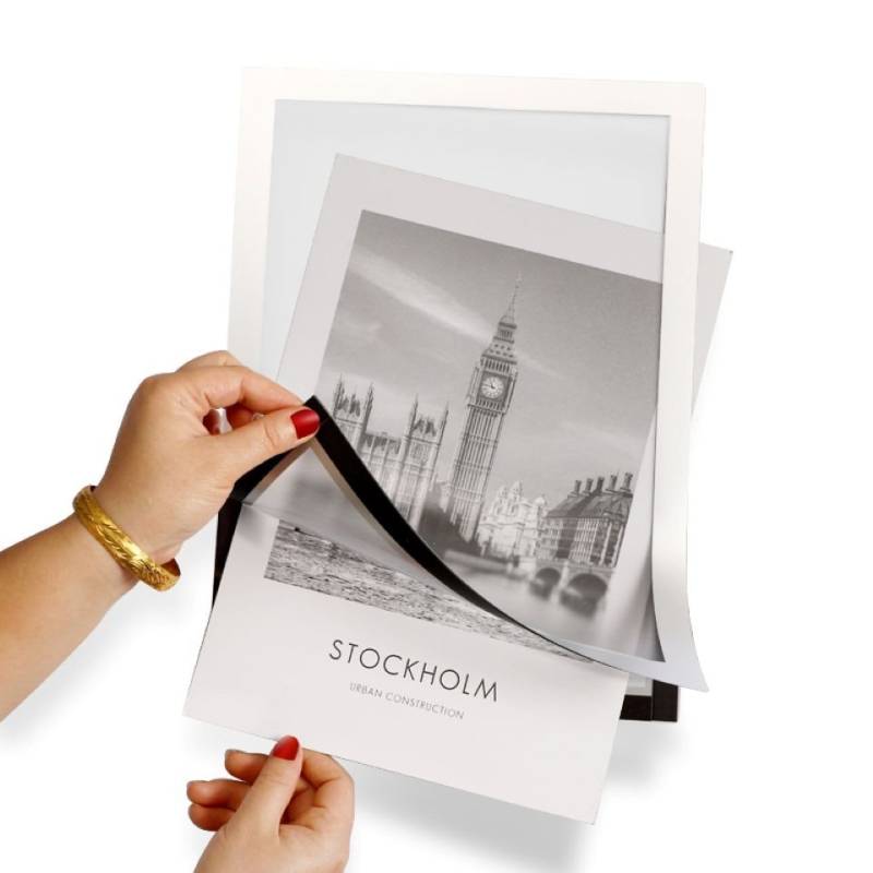 LMG Germany Dokumententasche Magnetrahmen, DIN A4, gerundete Ecken, Nicht permanent selbstklebend, Nicht permanent selbstklebend, flexibel, Magnetverschluss, A4 von LMG Germany