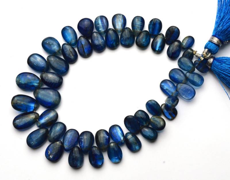 Natürliche Edelstein Feine Qualität Kyanit 5X7 Bis 9 X 13 Mm Glatte Birnenform Brioletten Perlen 8-Zoll-Vollstrang Super Fine Natürliche Edelstein Feine Qualität Kyanit 5X7 Bis 9 X 13 Mm Glatte Birnenform Brioletten Perlen 8-Zoll-Vollstrang Super Fine von LMGEMS