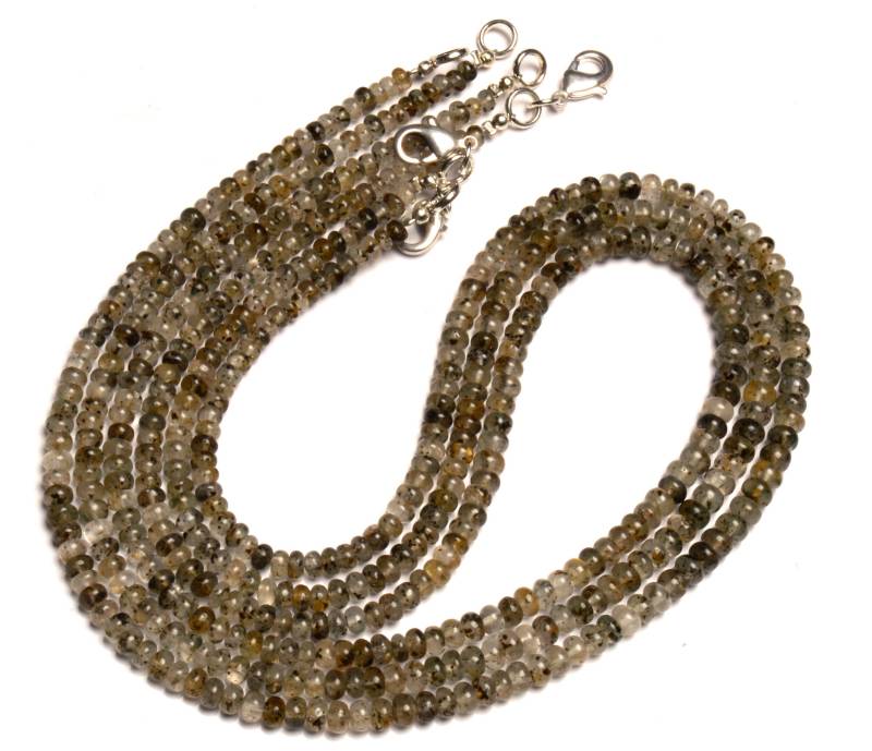 Natürliche Edelstein Moos Quarz 4 Bis 4, 5 Mm Größe Glatte Rondell Perlen 16, 5 Zoll Full Strang Feine Qualität Rondelle Seltener von LMGEMS