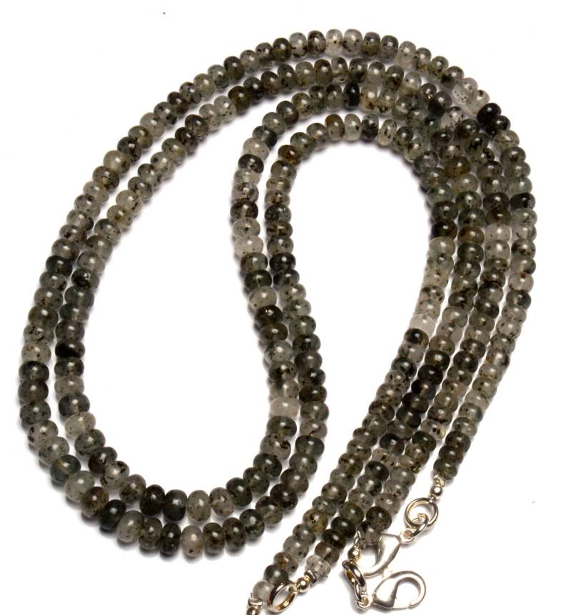 Natürliche Edelstein Moos Quarz 4 Bis 5 Mm Größe Glatte Rondell Perlen 16, 5 Zoll Full Strang Feine Qualität Rondelle Seltener von LMGEMS