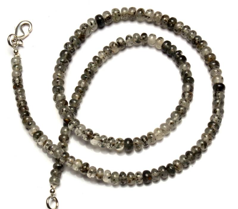 Natürliche Edelstein Moos Quarz 4 Bis 5 Mm Größe Glatte Rondelle Perlen 19-Zoll-Vollstrang Feine Qualität Seltener von LMGEMS