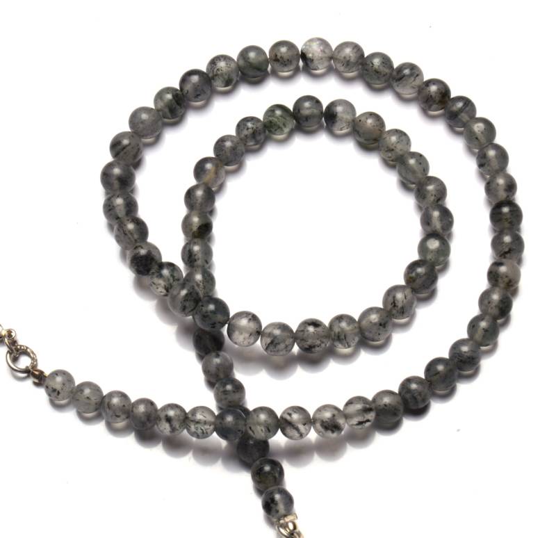 Natürliche Edelstein Moos Quarz 6 Bis 7 Mm Größe Glatte Runde Perlen 18, 5-Zoll-Vollstrang Feine Qualität Seltener von LMGEMS