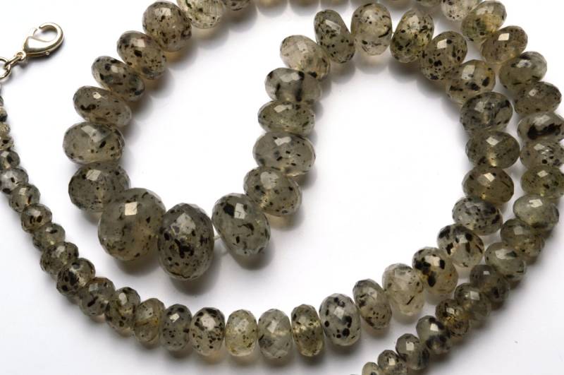 Natürliche Edelstein Moos Quarz Selten Große Größe 5-15 Mm Facettierte Rondelle Perlen 20-Zoll-Voller Strang Top-Qualität Seltener von LMGEMS