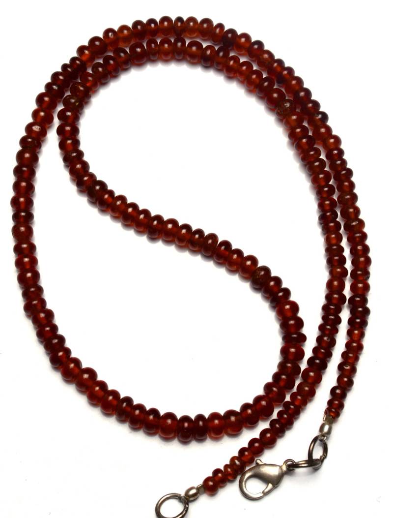 Natürliche Edelstein Super Qualität Hessonit Granat Glatte 4 Bis 5 Mm Rondelle Perlen 19 Zoll Vollstrang Top von LMGEMS