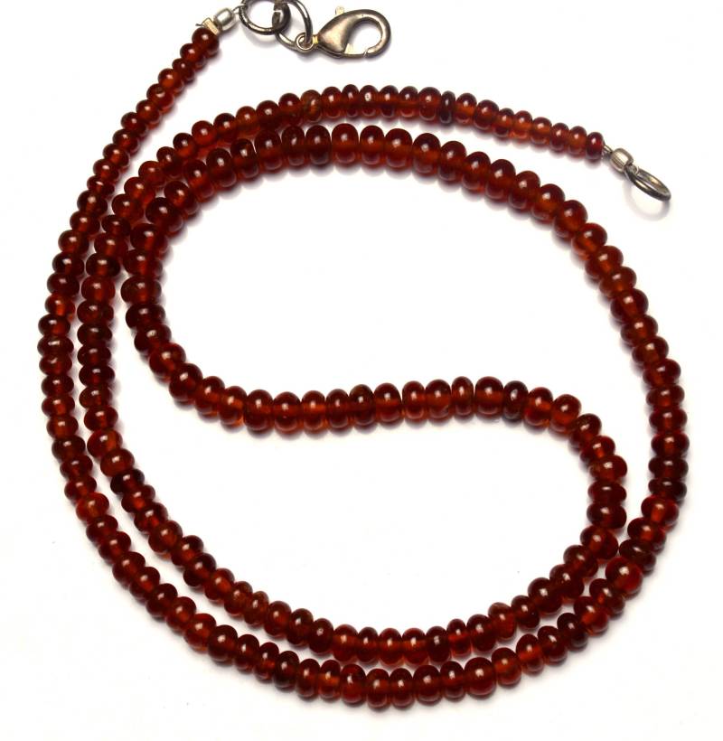 Natürliche Edelstein Super Qualität Hessonit Granat Glatte 4 Bis 5 Mm Rondelle Perlen 20 Zoll Vollstrang Top von LMGEMS