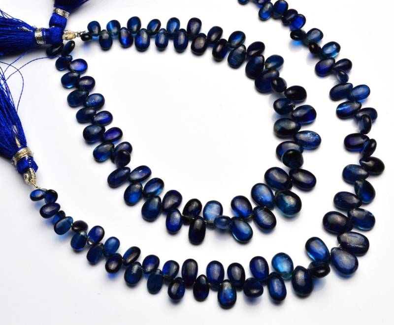 Natürliche Edelstein Super Qualität Kyanit 3X5 Bis 6 X 9 Mm Glatte Birnenform Briolettes Perlen 8 Zoll Full Strand Fine Natürliche Edelstein Super Qualität Kyanit 3X5 Bis 6 X 9 Mm Glatte Birnenform Briolettes Perlen 8 Zoll Full Strand Fine von LMGEMS