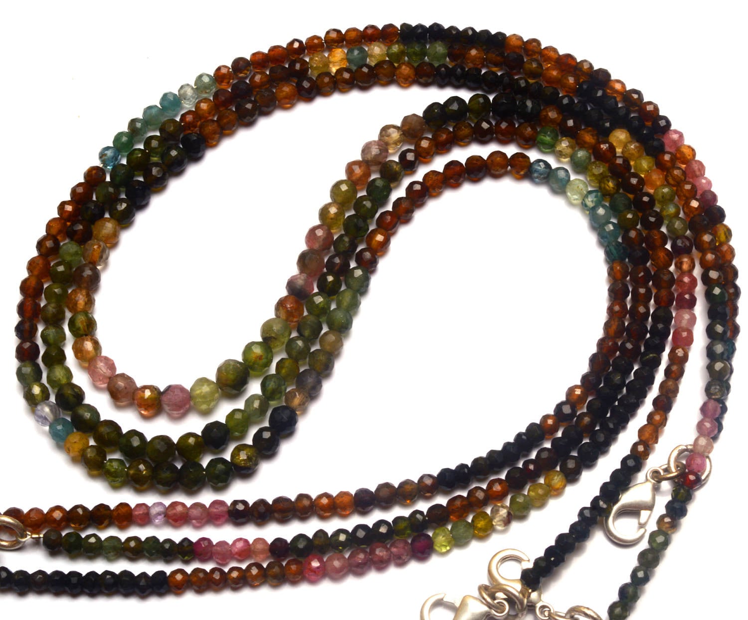 Natürliche Edelstein Super Qualität Multi Color Turmalin 3 Bis 5 Mm Ca. Facettierte Runde Kugel-Form-Perlen-Halskette Beads 17-Zoll Natürliche Edelstein Super Qualität Multi Color Turmalin 3 Bis 5 Mm Ca. Facettierte Runde Kugel-Form-Perlen-Halskette Beads 17-Zoll von LMGEMS