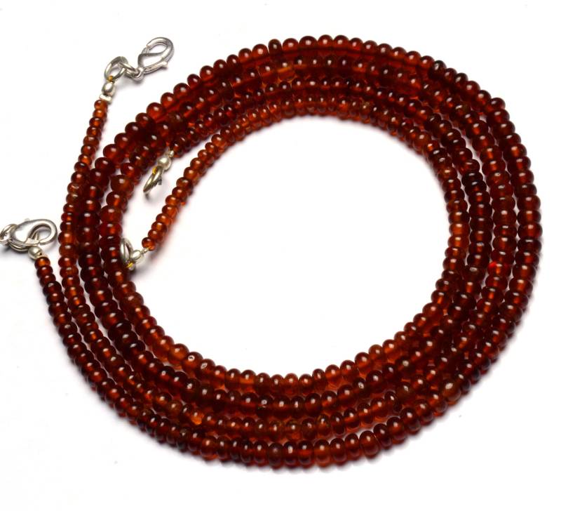 Natürliche Feine Qualität Hessonit Granat Edelstein Glatt 3 Bis 5 Mm Rondelle Perlen 20, 5 Zoll Vollstrang Natürliche Top-Qualität von LMGEMS