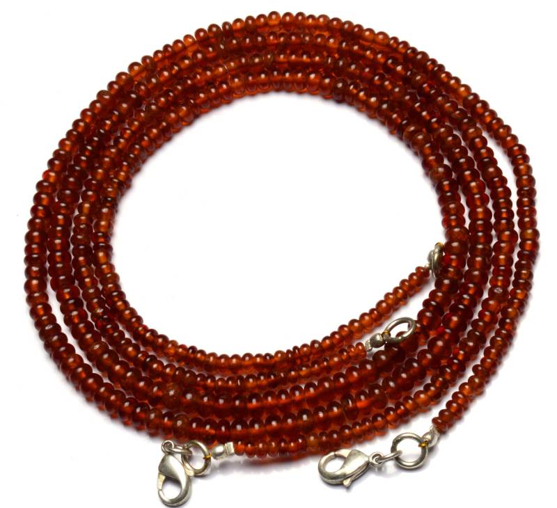 Natürliche Feine Qualität Hessonit Granat Edelstein Glatt 3 Bis 5 Mm Rondelle Perlen 20, 5 Zoll Vollstrang Natürliche Top-Qualität von LMGEMS