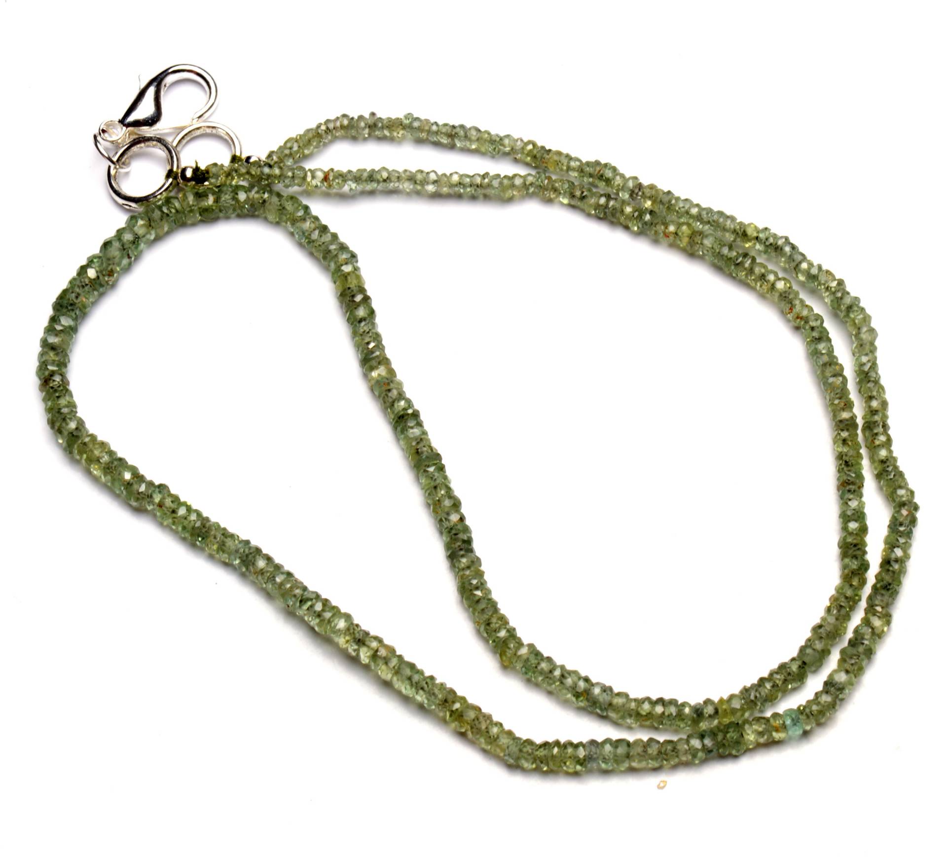 Natürlicher Edelstein, Grüne Saphir Kette, 2, 5 Bis 3, 5mm Größe Facettierte Rondell Perlen, 17, 5 Zoll Vollstrang Natürlicher Edelstein, Grüne Saphir Kette, 2, 5 Bis 3, 5mm Größe Facettierte Rondell Perlen, 17, 5 Zoll Vollstrang von LMGEMS