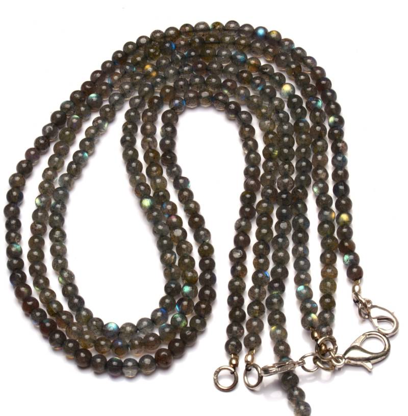 Naturjuwel Blinkt Bluefire Labradorit 5mm Glatte Runde Kugel Form 17-Zoll-Full-Strand Super Qualität Starken Blauen Blitz Feuer Perlen von LMGEMS