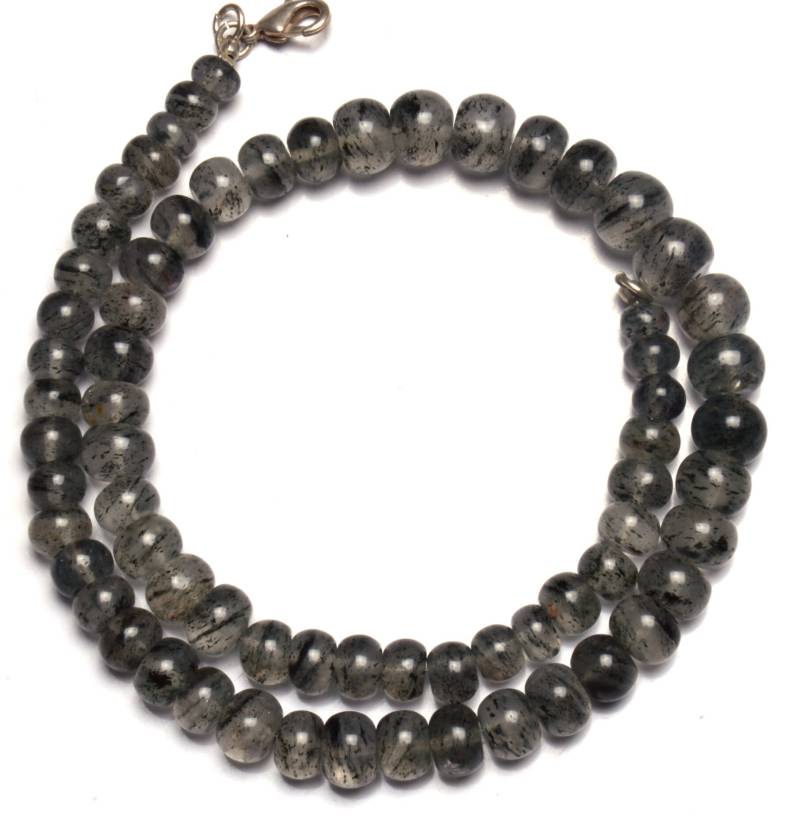 Naturstein Moos Quarz 8 Bis 10mm Größe Glatte Rondelle Perlen 16-Zoll-Full-strand Feine Qualität Seltenes Juwel von LMGEMS