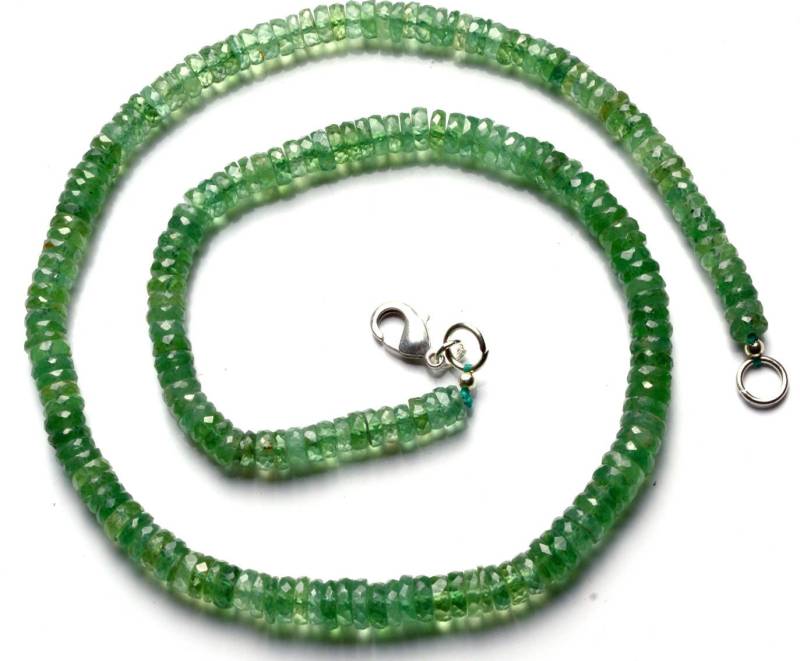 Natürliche Seltene Edelstein Nepal Minze Grün Farbe Kyanit 5 Bis 6, 5 Mm Facettierte Heishi Perlen 16 "Voller Strang Feine Qualität Komplette von LMGEMS