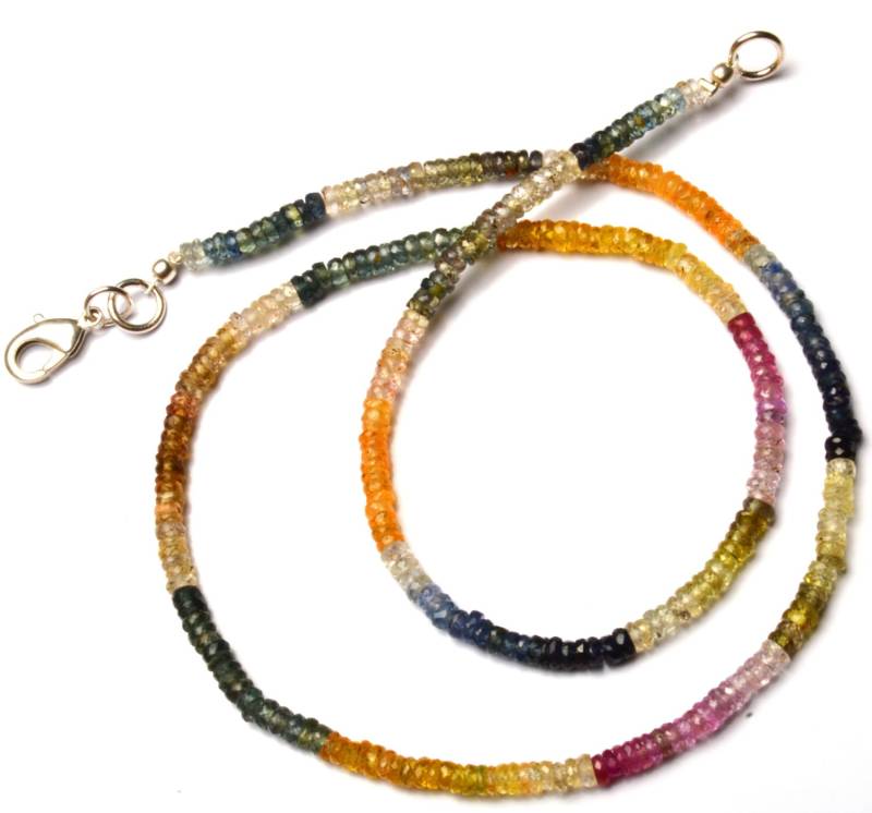 "Super Qualität Multicolor Saphir 3 Mm Micro Facettierte Heishi Perlen 17 "Vollstrang Aaa Transparente Perle Fertig Halskette." "Super Qualität Multicolor Saphir 3 Mm Micro Facettierte Heishi Perlen 17 "Vollstrang Aaa Transparente Perle Fertig Halskette." von LMGEMS