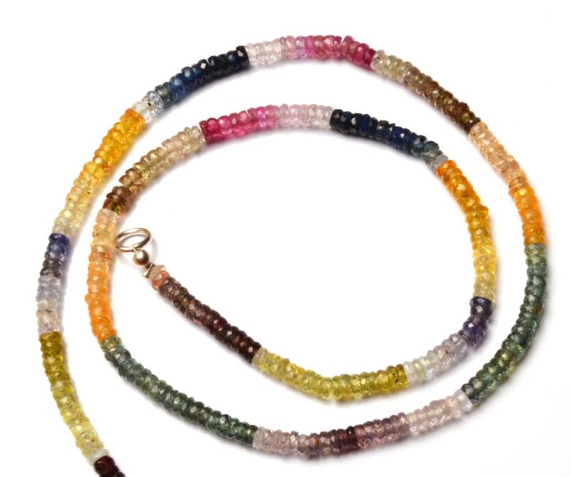 "Super Qualität Multicolor Saphir 3 Mm Micro Facettierte Heishi Perlen 17 "Vollstrang Aaa Transparente Perle Fertig Halskette." "Super Qualität Multicolor Saphir 3 Mm Micro Facettierte Heishi Perlen 17 "Vollstrang Aaa Transparente Perle Fertig Halskette." von LMGEMS