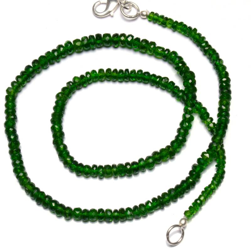 Super Selten Chromdiopsid Facettierte Rondelle Perlen 16, 5" Full-strand 3 Bis 5mm Größe Halskette Seltene Edelstein Aus Russland von LMGEMS