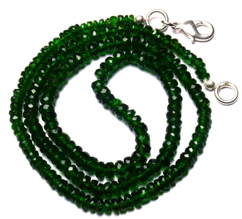 Super Seltene Natürliche Chromdiopsid Facettierte Rondelle Perlen 16 "Voller Strang 3 Bis 5 Mm Größe Halskette Seltener Edelstein Aus Russland von LMGEMS