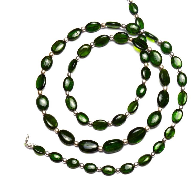 Super Seltene Natürliche Chromdiopsid Glatte Nuggets 22, 5 "strang 7X5 Bis 11 X 8 Mm Größe Fertig Halskette Seltener Edelstein Aus Russland von LMGEMS
