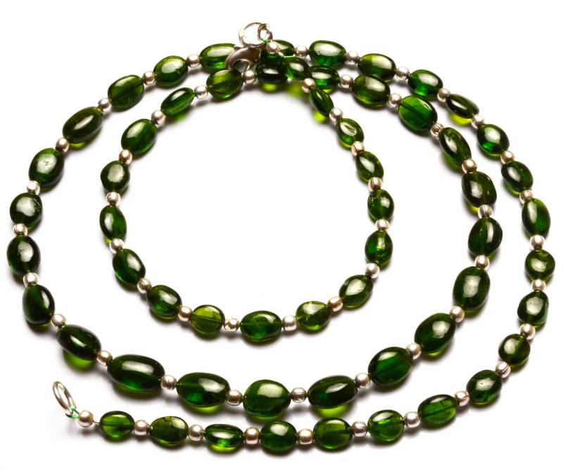 Super Seltene Natürliche Chrom Diopsid Glatte Nugget 22 "strang 4 X 6 Mm Bis 8 Größe Nuggets Fertig Halskette Seltener Edelstein Aus Russland von LMGEMS