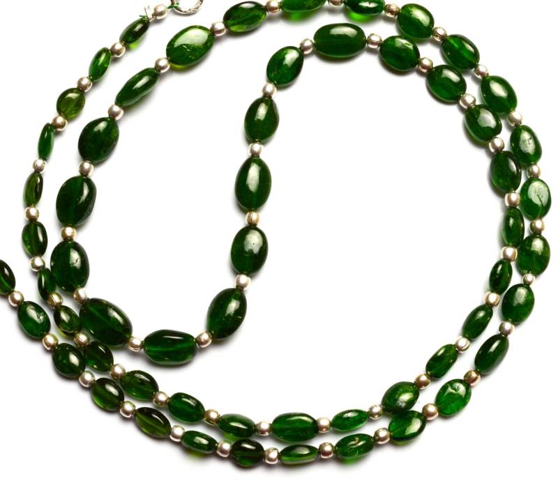 Super Seltene Natürliche Chrom Diopsid Glatte Nugget 22 "strang 5 X 7 Mm Bis 6 9 Größe Nuggets Fertig Halskette Seltener Edelstein Aus Russland von LMGEMS