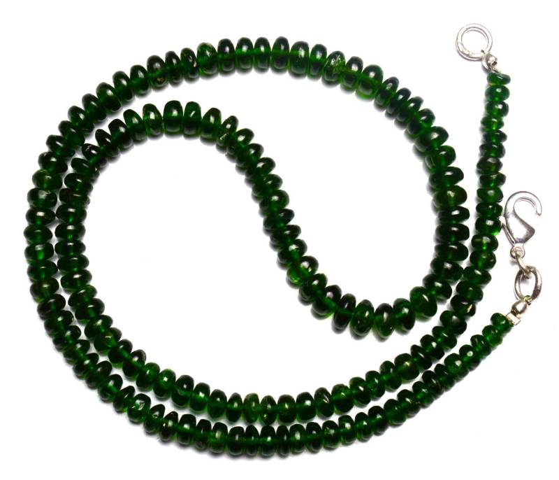 Super Seltene Natürliche Chromdiopsid Glatte Rondell Perlen 18 "Voller Strang 4 Bis 6 Mm Größe Rondelle Halskette Seltener Edelstein Aus Russland von LMGEMS