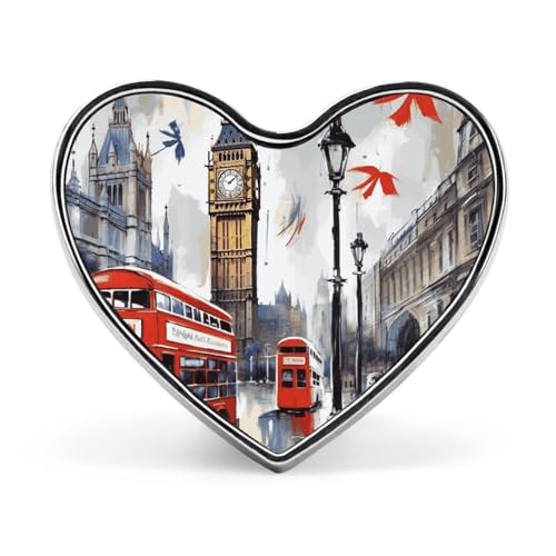 Brosche, Anstecknadel, Herz-Anstecknadel, Damen, Brosche für Hut, Tasche, Anzug, Krawatte, Hochzeit, Geburtstag, Halloween, Gothic, bedruckt, Valentinstagsanstecknadel, Love form, Aluminium von LMHLDSC