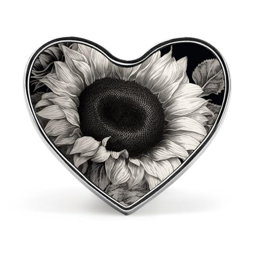 Brosche, Anstecknadel, Herz-Anstecknadel, Damen, Brosche für Hut, Tasche, Anzug, Krawatte, Hochzeit, Geburtstag, Oktopus-Muster, bedruckt, Valentinstagsanstecknadel, Love form, Aluminium von LMHLDSC