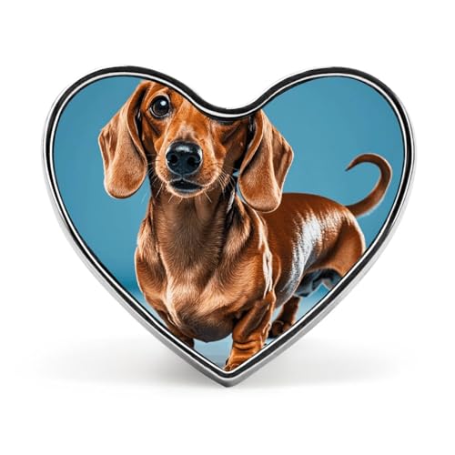 Brosche, Anstecknadel, Herz-Anstecknadel, Damen, Brosche für Hut, Tasche, Anzug, Krawatte, Hochzeit, Geburtstag, Pinguin und Meer, bedruckt, Valentinstagsanstecknadel, Love form, Aluminium von LMHLDSC