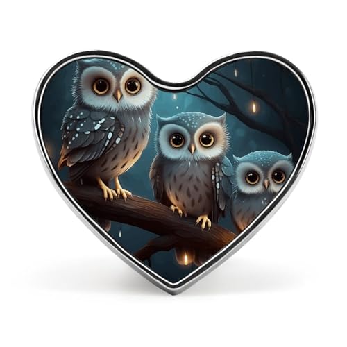 Brosche, Anstecknadel, Herz-Anstecknadel, Damen, Brosche für Hut, Tasche, Anzug, Krawatte, Hochzeit, Geburtstag, grünes Sukkulentenbild, bedruckt, Valentinstagsanstecknadel, Love form, Aluminium von LMHLDSC