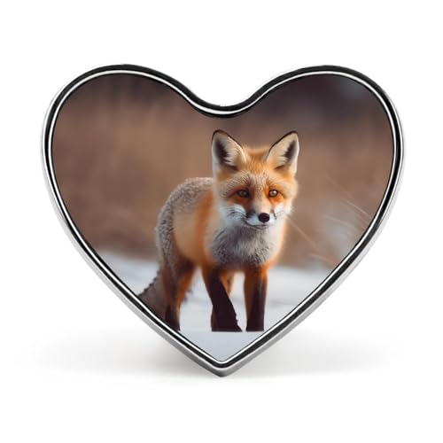 Brosche, Anstecknadel, Herz-Anstecknadel, Damen, Brosche für Hut, Tasche, Anzug, Krawatte, Hochzeit, Geburtstag, niedlich, Cartoon, lustige Giraffen, bedruckt, Valentinstagsanstecknadel, Love form von LMHLDSC