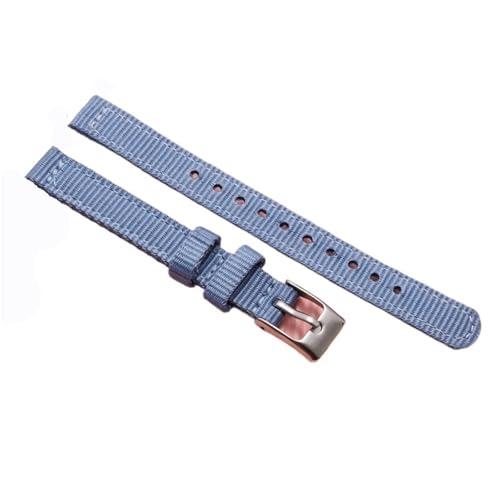 Kleines Canvas-Uhrenarmband 8 mm 10 mm 12 mm Nylon-Ersatzarmband Herren Damen Universal-Uhrenarmband(Light Purple,10mm) von LMINGZE