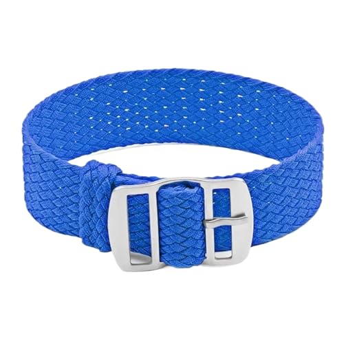 LMINGZE Gewebtes Canvas-Uhrenarmband, 18 mm, 20 mm, 22 mm, Ersatzarmband for Herren und Damen, universelles Sportarmband(Light Blue_22mm) von LMINGZE