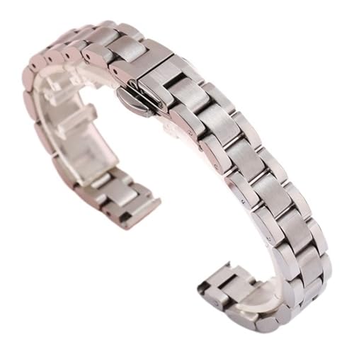 LMINGZE Metall-Uhrenkette, 10 mm, 20 mm, 22 mm, Damen-Edelstahl-Armband, Ersatz-Uhrenarmband(Silver,22mm) von LMINGZE