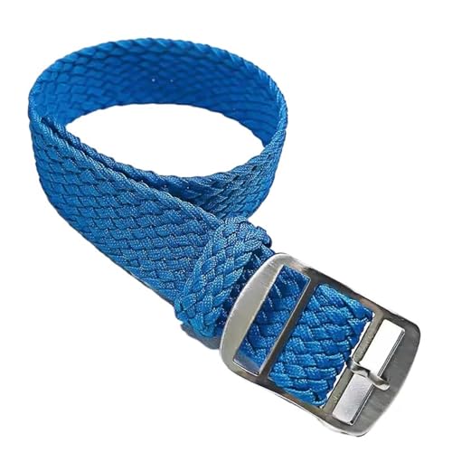LMINGZE Nylon Canvas Uhrenarmband 18mm 20mm 22mm Uhrenarmband Herren Damen Universal Sport Armband Uhrenarmband(Light Blue_22mm) von LMINGZE