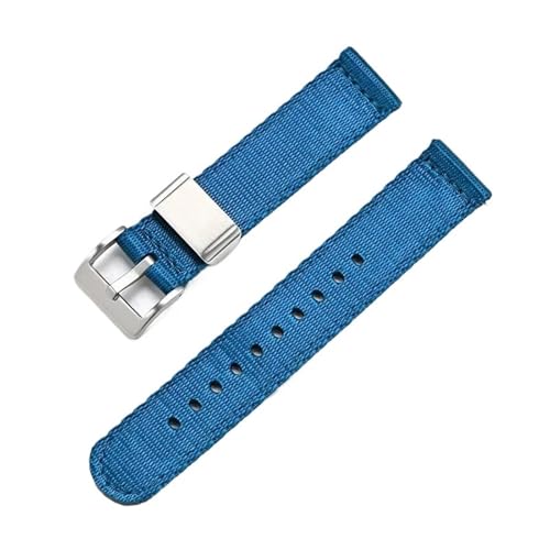 LMINGZE Nylon Canvas Uhrenarmband 20mm 22mm 24mm Schnellverschluss Uhrenarmband Herren Damen Universal Sport Armband Uhrenarmband(Blue_22mm) von LMINGZE