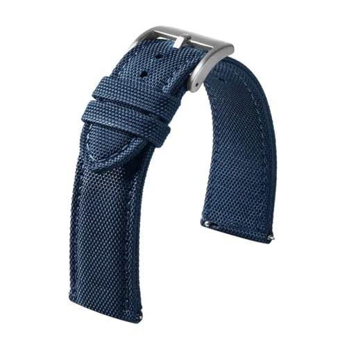 LMINGZE Nylon Canvas Uhrenarmband 20mm 22mm Schnellverschluss Uhrenarmband Männer Frauen Universal Sport Armband Uhrenarmband(Blue_22mm) von LMINGZE