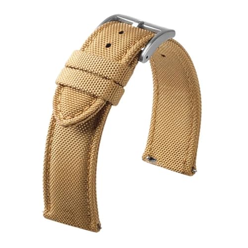 LMINGZE Nylon Canvas Uhrenarmband 20mm 22mm Schnellverschluss Uhrenarmband Männer Frauen Universal Sport Armband Uhrenarmband(Yellow_20mm) von LMINGZE