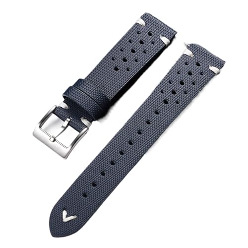 LMINGZE Nylon-Uhrenarmband 18 mm 20 mm 22 mm Canvas-Schnellverschluss-Uhrenarmband Herren Damen Universal-Sportarmband(Blue_20mm) von LMINGZE