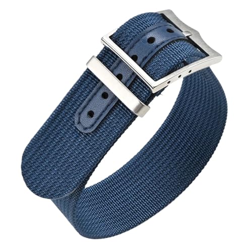 LMINGZE Nylon Uhrenarmband 20mm 22mm Canvas Uhrenarmband Männer Frauen Universal Sport Armband Uhrenarmband(Blue_20mm) von LMINGZE