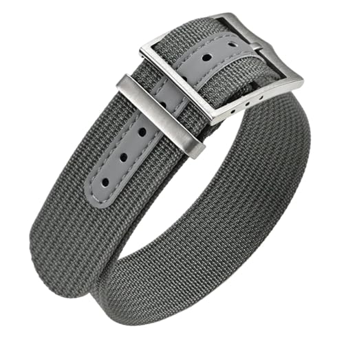 LMINGZE Nylon Uhrenarmband 20mm 22mm Canvas Uhrenarmband Männer Frauen Universal Sport Armband Uhrenarmband(Grey_22mm) von LMINGZE